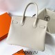 Hermes Hermès Birkin 30cm Epsom Ck10 Milk White Waxed Thread Gold Hardware Hand-Stitched