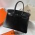 Hermes Hermès Birkin 30cm Box Leather Waxed Thread Gunmetal Hardware Hand-Stitched