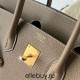 Hermes Hermès Birkin 35cm Togo Ck18 Elephant Grey Waxed Thread Gold Hardware Hand-Stitched