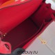 Hermes Hermès Kelly 25cm Togo S3 Heart Red Waxed Thread Gold Hardware Out of Stock Hand-Stitched