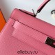 Hermes Hermès Kelly 28cm Epsom 1Q Milk Pink Waxed Thread Silver Hardware Hand-Stitched