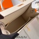 Hermes Hermès Kelly 25cm Epsom Ck10 Milk White Waxed Thread Gold Hardware Hand-Stitched