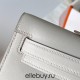 Hermes Hermès Kelly Cut 31cm Swift Imported Plain Leather Ck80 Pearl Grey Waxed Thread Gold Hardware Hand-Stitched