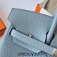 Hermes Hermès Birkin 25cm Togo J7 Flax Blue Waxed Thread Silver Hardware Hand-Stitched