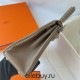 Hermes Hermès Kelly 25cm Togo Ck18 Elephant Grey Waxed Thread Gold Hardware Hand-Stitched