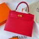 Hermes Hermès Kelly 25cm Epsom Q5 National Flag Red Waxed Thread Gold Hardware Hand-Stitched