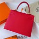 Hermes Hermès Kelly 25cm Epsom Q5 National Flag Red Waxed Thread Gold Hardware Hand-Stitched