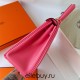 Hermes Hermès Kelly 25cm Swift Imported Plain Leather 8W New Lipstick Pink Waxed Thread Gold Hardware Hand-Stitched