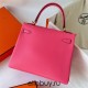 Hermes Hermès Kelly 25cm Swift Imported Plain Leather 8W New Lipstick Pink Waxed Thread Gold Hardware Hand-Stitched