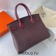 Hermes Hermès Birkin 30cm Touch Togo Calfskin Fog Crocodile Patch 0G Saddle Red Waxed Thread Gold Hardware Out of Stock Hand-Stitched