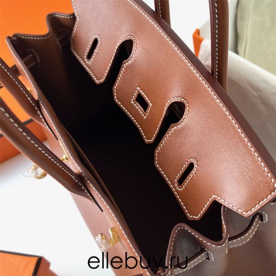 Hermes Hermès Birkin 25cm Barenia Smooth Grain Saddle Leather Ck37 Golden Brown Waxed Thread Gold Hardware Out of Stock Hand-Stitched