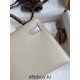 Hermes Hermès Mini Kelly 19cm Imported Epsom Leather Milk White with Dreamy Pink Purple and Golden Brown Accents Silver Hardware Hand-Stitched