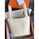 Hermes Hermès Picotin 18 Taurillon Clemence I2 Cream White Gold Hardware Hand-Stitched