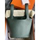 Hermes Hermès Picotin 18 Taurillon Clemence 6O Cypress Green Gold Hardware Hand-Stitched