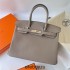 Hermes Hermès Birkin 30cm Togo M8 Asphalt Grey Waxed Thread Silver Hardware Hand-Stitched