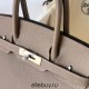 Hermes Hermès Birkin 30cm Togo M8 Asphalt Grey Waxed Thread Silver Hardware Hand-Stitched