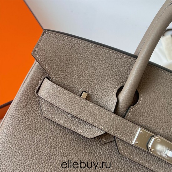 Hermes Hermès Birkin 30cm Togo M8 Asphalt Grey Waxed Thread Silver Hardware Hand-Stitched