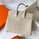 Hermes Hermès Birkin 25cm Togo Ck10 Milk White Waxed Thread Gold Hardware Hand-Stitched