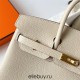 Hermes Hermès Birkin 25cm Togo Ck10 Milk White Waxed Thread Gold Hardware Hand-Stitched