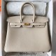 Hermes Hermès Birkin 25cm Togo Ck10 Milk White Waxed Thread Gold Hardware Hand-Stitched