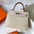 Hermes Hermès Kelly 25cm Triple Color Waxed Thread Silver Hardware Hand-Stitched