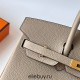 Hermes Hermès Birkin 25cm Togo Ck81 Dove Grey Waxed Thread Gold Hardware Hand-Stitched