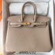 Hermes Hermès Birkin 25cm Togo Ck81 Dove Grey Waxed Thread Gold Hardware Hand-Stitched