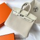 Hermes Hermès Birkin 25cm Touch Togo Calfskin Glossy Nile Crocodile Patch Ck10 Milk White Waxed Thread Silver Hardware Out of Stock Hand-Stitched