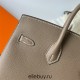 Hermes Hermès Birkin 25cm Sellier External Stitching Epsom Ck18 Elephant Grey Waxed Thread Silver Hardware Hand-Stitched