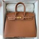 Hermes Hermès Birkin 25cm Sellier External Stitching Epsom Ck37 Golden Brown Waxed Thread Gold Hardware Hand-Stitched