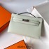 Hermes Hermès Mini Kelly 22cm Epsom 0S Bubble Green Waxed Thread Silver Hardware Hand-Stitched