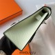 Hermes Hermès Mini Kelly 22cm Epsom 0S Bubble Green Waxed Thread Silver Hardware Hand-Stitched