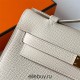 Hermes Hermès Mini Kelly 22cm Epsom Ck10 Milk White Waxed Thread Gold Hardware Hand-Stitched