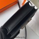 Hermes Hermès Constance 19cm Epsom Ck89 Black Waxed Thread Silver Hardware Hand-Stitched