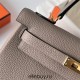 Hermes Hermès Kelly 25cm Togo M8 Asphalt Grey Waxed Thread Gold Hardware Hand-Stitched