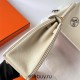 Hermes Hermès Kelly 25cm Togo Ck10 Milk White Waxed Thread Gold Hardware Hand-Stitched