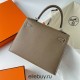 Hermes Hermès Kelly 25cm Epsom Ck18 Elephant Grey Waxed Thread Silver Hardware Hand-Stitched