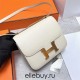 Hermes Hermès Constance 19cm Epsom Mirror Style Ck10 Milk White Waxed Thread Gold Hardware Hand-Stitched