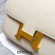 Hermes Hermès Constance 19cm Epsom Mirror Style Ck10 Milk White Waxed Thread Gold Hardware Hand-Stitched