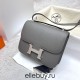 Hermes Hermès Constance 19cm Epsom Mirror Style 0L Cumulonimbus Grey Waxed Thread Silver Hardware Hand-Stitched