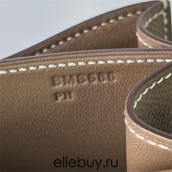 Hermes Hermès Constance 19cm Epsom Ck18 Elephant Grey Waxed Thread Rose Gold Hardware Hand-Stitched