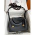 Hermes Hermès Lindy 26cm Imported Evercolor Leather Black Gold Hardware Hand-Stitched