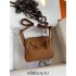 Hermes Hermès Mini Lindy 19cm Imported Taurillon Clemence Leather Gold Brown Gold Hardware Hand-Stitched