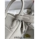 Hermes Hermès Mini Lindy 19cm Imported Taurillon Clemence Leather Pearl Grey Silver Hardware Hand-Stitched