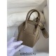 Hermes Hermès Mini Lindy 19cm Imported Taurillon Clemence Leather Elephant Grey Gold Hardware Hand-Stitched