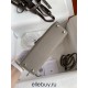 Hermes Hermès Mini Kelly 19cm Imported Epsom Leather Asphalt Grey Silver Hardware Hand-Stitched