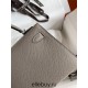 Hermes Hermès Mini Kelly 19cm Imported Epsom Leather Asphalt Grey Silver Hardware Hand-Stitched