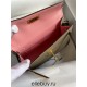 Hermes Hermès Mini Kelly 19cm Imported Epsom Leather Elephant Grey Inner Stitching Milk Tea Pink Gold Hardware Hand-Stitched