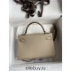 Hermes Hermès Mini Kelly 19cm Imported Epsom Leather Dove Grey Gold Hardware Hand-Stitched