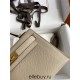 Hermes Hermès Mini Kelly 19cm Imported Epsom Leather Dove Grey Gold Hardware Hand-Stitched